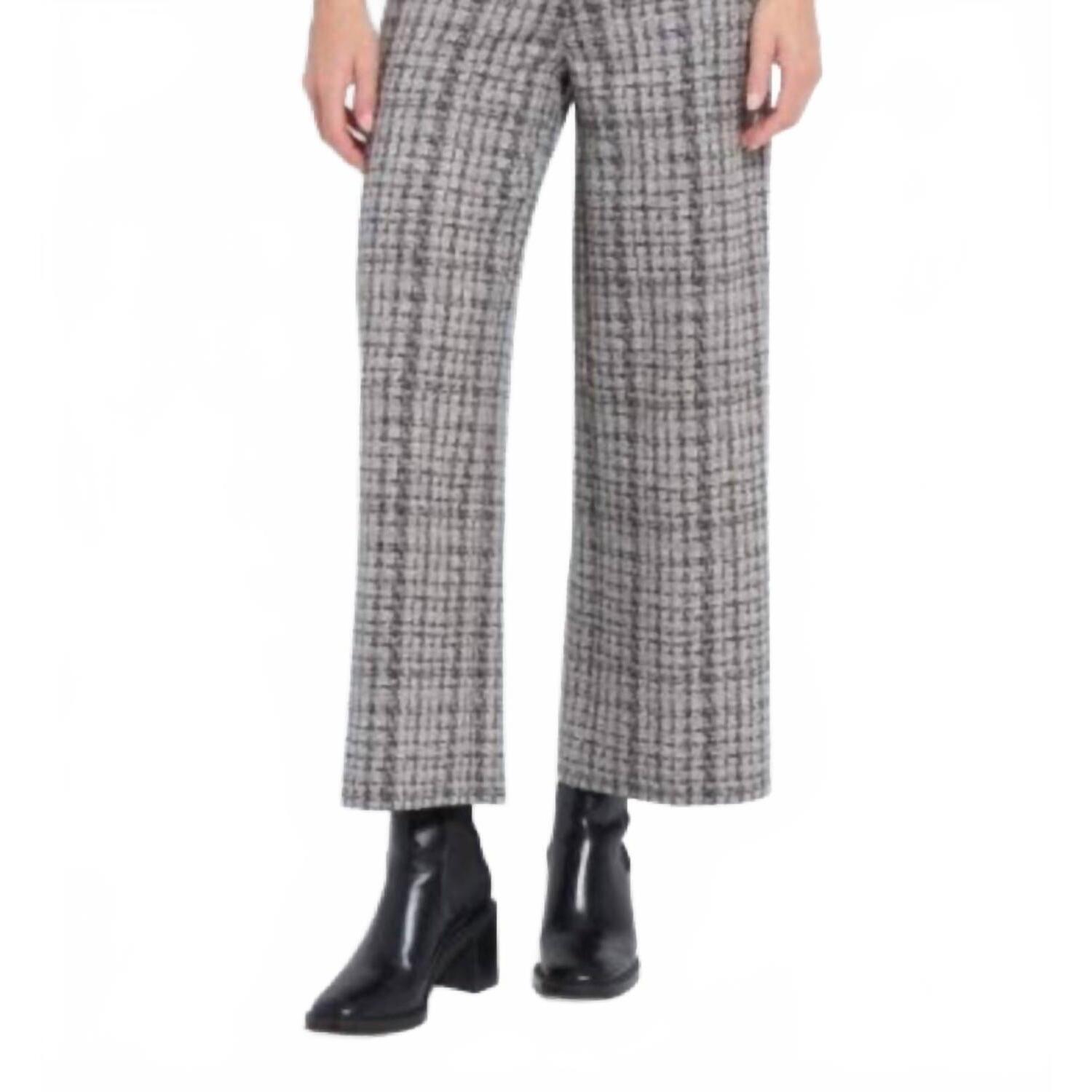 New Lysse Erin High Waist Wide Leg Pant In Lush Tweed